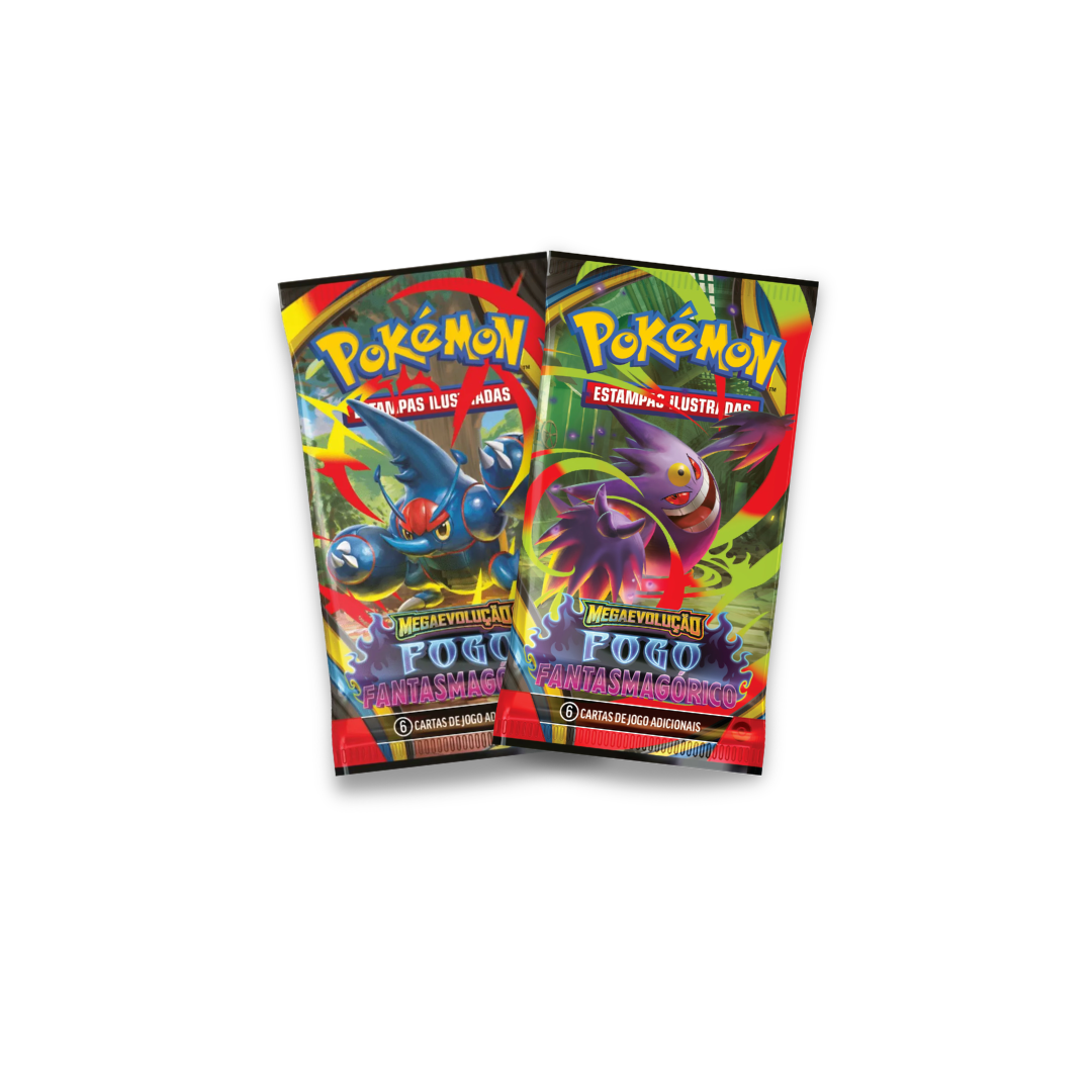 Imagem BOOSTER 2X POKÉMON MEGAEVOLUÇÃO FOGO FANTASMAGÓRICO